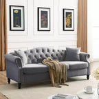 Divano componibile 3 posti + 3 posti in velluto Enhanced Comfort