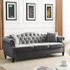 Divano componibile 3 posti + 3 posti in velluto Enhanced Comfort