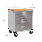 Mobiletto UltraHD con 6 cassetti a chiusura ammortizzata, 28 x 25 x 34.5