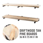 Mensole color legno sbiancato da 91 cm con staffe diritte