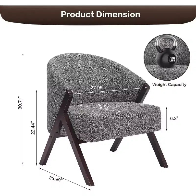 Poltrona in stile moderno, materiale PU, comoda sedia da lettura imbottita, poltrona senza braccioli, adatta per soggiorno e camera da letto