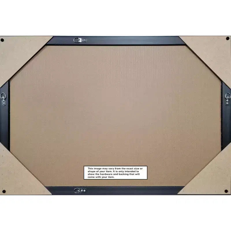 Specchio da Parete da Bagno Smussato in Legno Driftwood Tan Petite 28.75 x 22.75 pollici