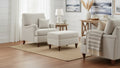 GDFStudio Candor Modern Upholstered Arm Chair and Ottoman Set