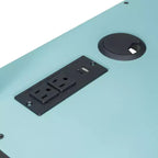 Moderno Letto a Soppalco da Gaming Completo con Scrivania Illuminata, Libreria Contenitore, Mensole e Prese di Corrente