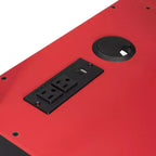 Moderno Letto a Soppalco da Gaming Completo con Scrivania Illuminata, Libreria Contenitore, Mensole e Prese di Corrente