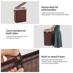 Cesto Portabiancheria in Bambù con Coperchio 104 Litri Cesto Portabiancheria Pieghevole in Legno Borsa Interna Lavabile Contenitore Slim per Camere da Letto Piccole Appartamenti Dormitori