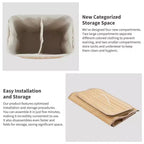 Cesto Portabiancheria in Bambù con Coperchio 104 Litri Cesto Portabiancheria Pieghevole in Legno Borsa Interna Lavabile Contenitore Slim per Camere da Letto Piccole Appartamenti Dormitori