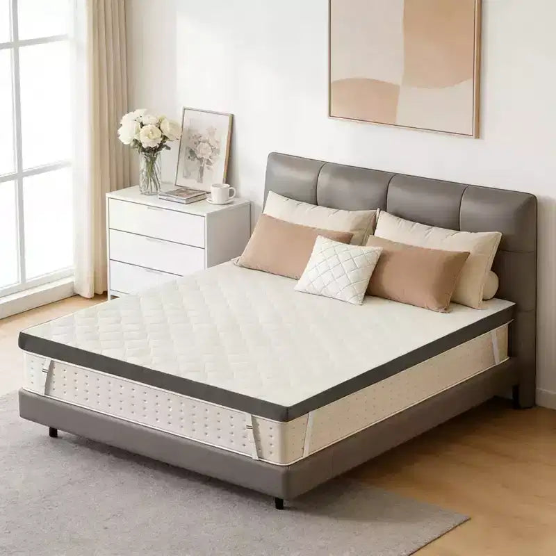 Topper Materasso Rigido per Alleviare la Pressione, Misura Singola, in Memory Foam Gel Rinfrescante ad Alta Densità da 7,5 cm con Fodera Removibile, Certificazione CertiPUR-US