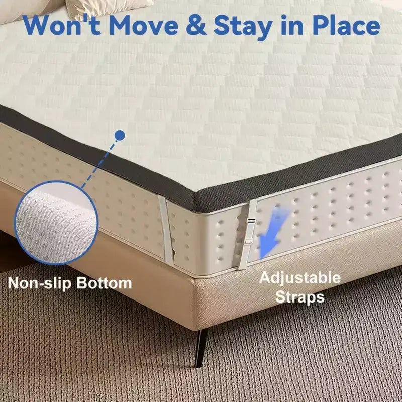 Topper Materasso Rigido per Alleviare la Pressione, Misura Singola, in Memory Foam Gel Rinfrescante ad Alta Densità da 7,5 cm con Fodera Removibile, Certificazione CertiPUR-US