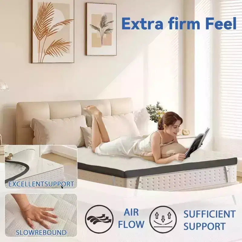 Topper Materasso Rigido per Alleviare la Pressione, Misura Singola, in Memory Foam Gel Rinfrescante ad Alta Densità da 7,5 cm con Fodera Removibile, Certificazione CertiPUR-US