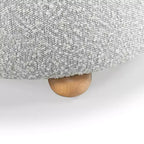 Pouf contenitore rotondo in bouclé Becka