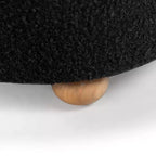 Pouf contenitore rotondo in bouclé Becka