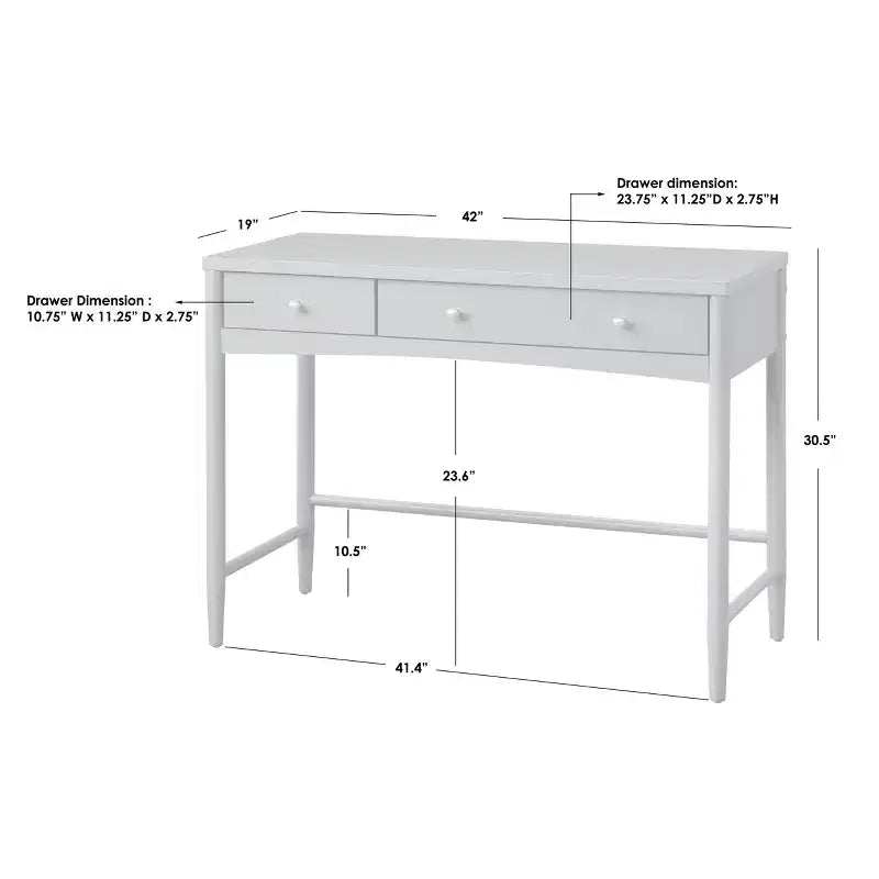 Scrivania Linwood a 2 cassetti