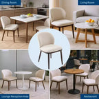 Sedie da pranzo moderne imbottite confezione da 2, schienale ergonomico, gambe robuste in legno, capacità 120 kg, comode sedute per cucina o ristorante, lino