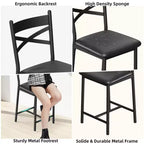 2 sgabelli da bar ad altezza bancone, sedili rivestiti in pelle PU con struttura in metallo a X, eleganti sedie da cucina e sala da pranzo