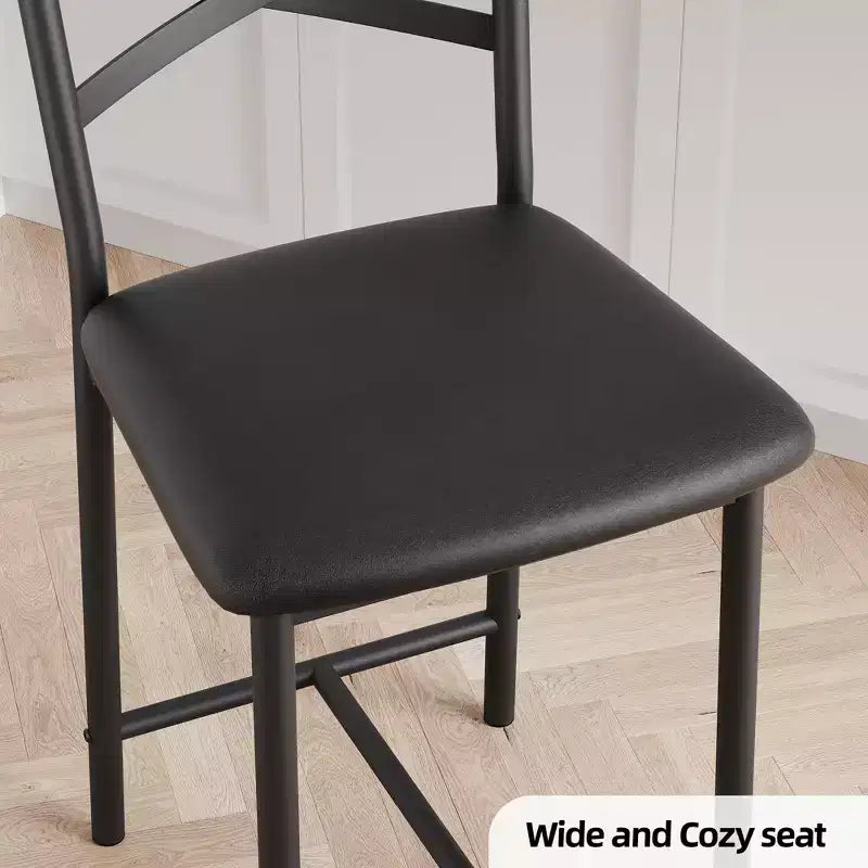 2 sgabelli da bar ad altezza bancone, sedili rivestiti in pelle PU con struttura in metallo a X, eleganti sedie da cucina e sala da pranzo