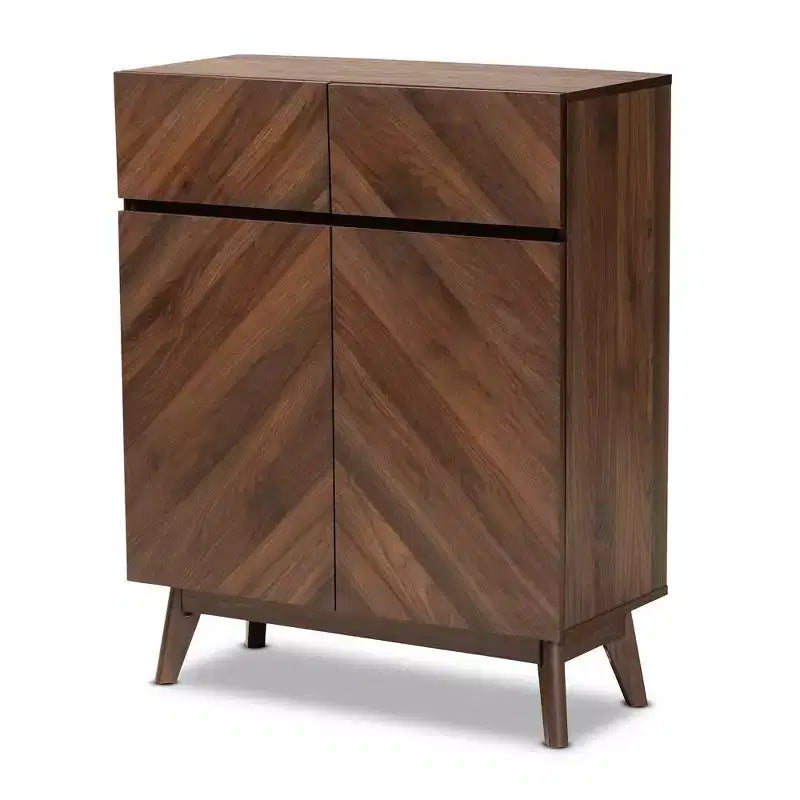 Hartman Scarpiera in Legno Noce Marrone, Mobile Contenitore per Ingresso, Contiene 12 Paia