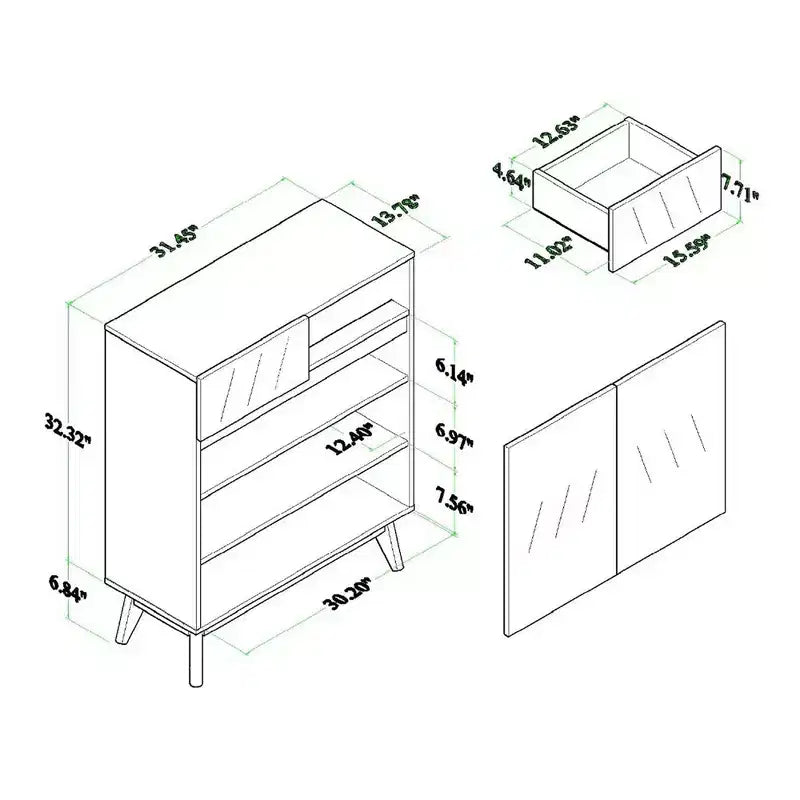 Hartman Scarpiera in Legno Noce Marrone, Mobile Contenitore per Ingresso, Contiene 12 Paia