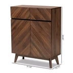 Hartman Scarpiera in Legno Noce Marrone, Mobile Contenitore per Ingresso, Contiene 12 Paia