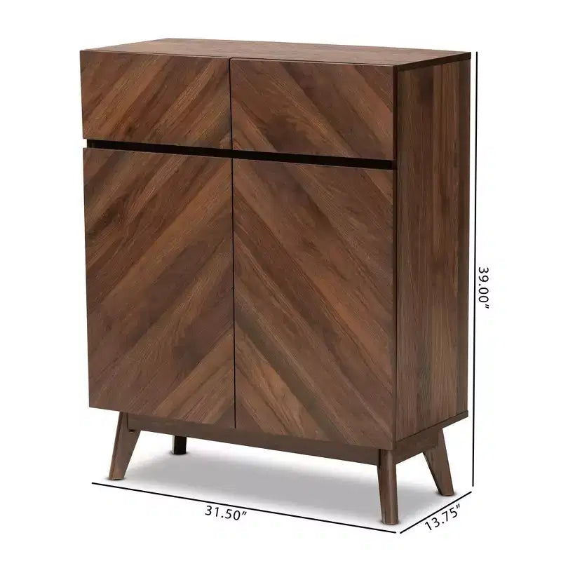 Hartman Scarpiera in Legno Noce Marrone, Mobile Contenitore per Ingresso, Contiene 12 Paia