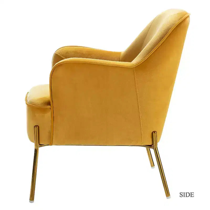 Poltrona Odo Velvet Accent Comfy da soggiorno con seduta imbottita, confezione da 2