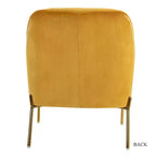 Poltrona Odo Velvet Accent Comfy da soggiorno con seduta imbottita, confezione da 2