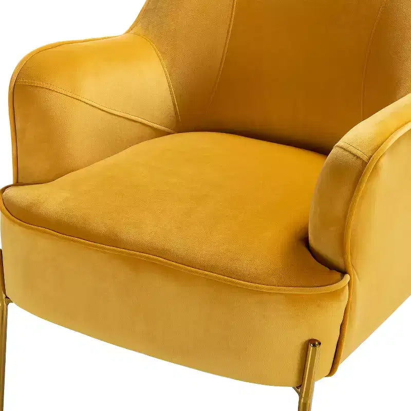 Poltrona Odo Velvet Accent Comfy da soggiorno con seduta imbottita, confezione da 2