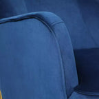 Poltrona Odo Velvet Accent Comfy da soggiorno con seduta imbottita, confezione da 2