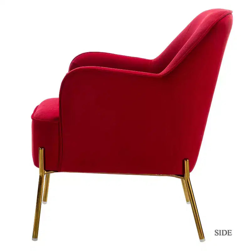 Poltrona Odo Velvet Accent Comfy da soggiorno con seduta imbottita, confezione da 2