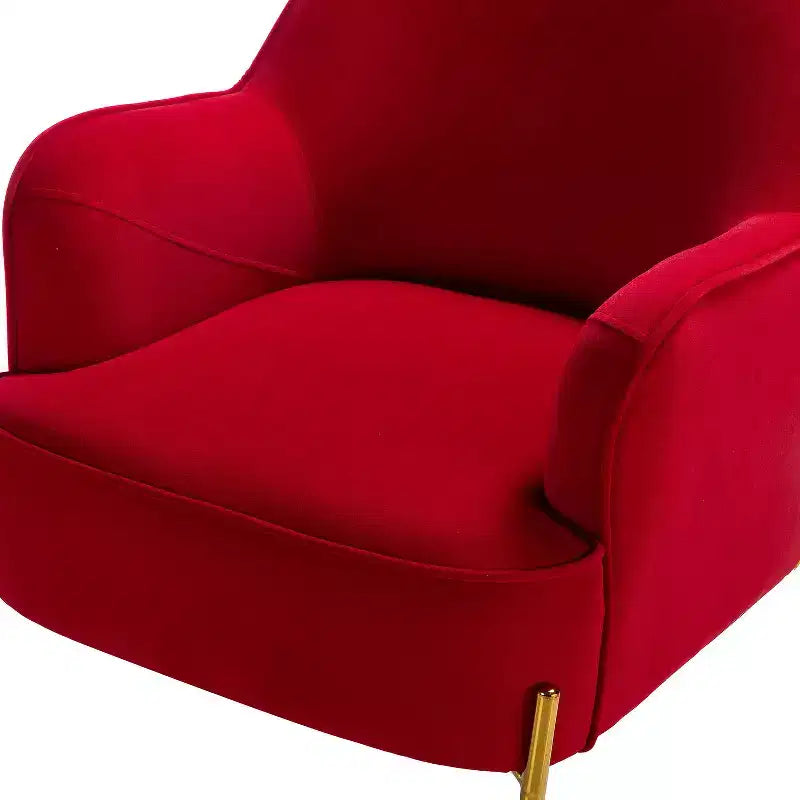 Poltrona Odo Velvet Accent Comfy da soggiorno con seduta imbottita, confezione da 2