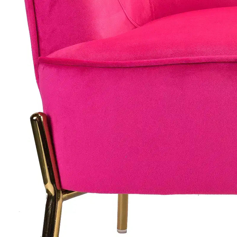 Poltrona Odo Velvet Accent Comfy da soggiorno con seduta imbottita, confezione da 2
