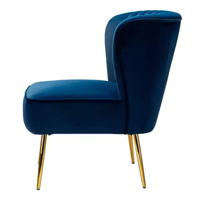 Sedia laterale Quentin Velvet Accent con seduta imbottita, confezione da 2
