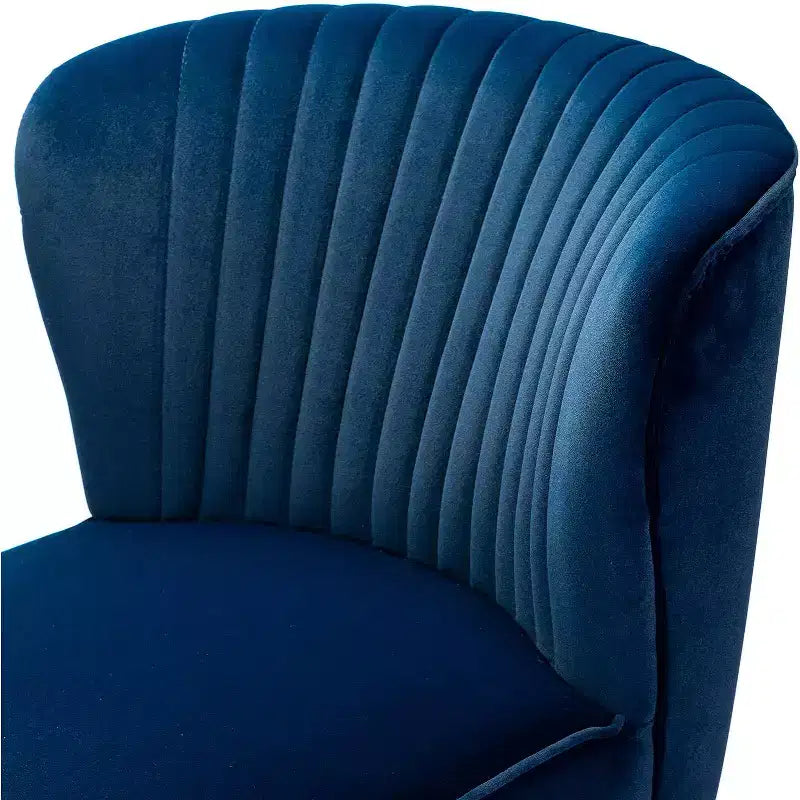 Sedia laterale Quentin Velvet Accent con seduta imbottita, confezione da 2