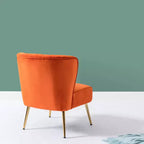 Sedia laterale Quentin Velvet Accent con seduta imbottita, confezione da 2