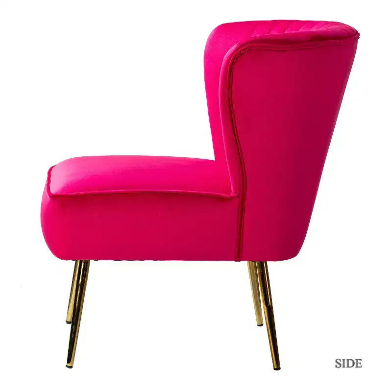 Sedia laterale Quentin Velvet Accent con seduta imbottita, confezione da 2