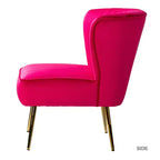 Sedia laterale Quentin Velvet Accent con seduta imbottita, confezione da 2