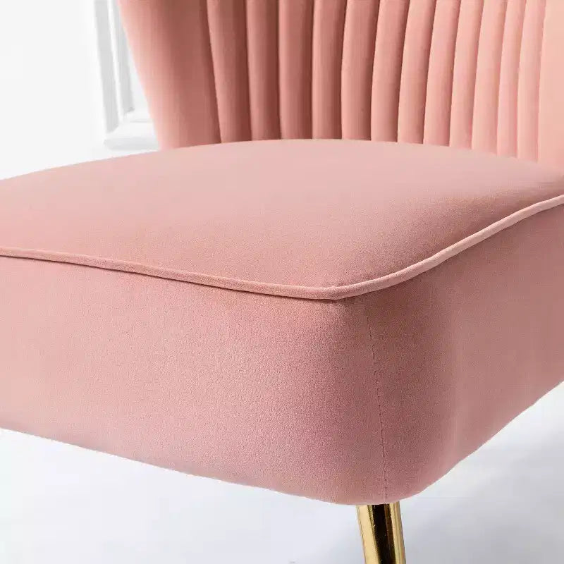 Sedia laterale Quentin Velvet Accent con seduta imbottita, confezione da 2