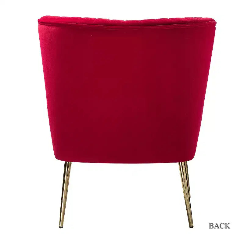 Sedia laterale Quentin Velvet Accent con seduta imbottita, confezione da 2