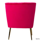 Sedia laterale Quentin Velvet Accent con seduta imbottita, confezione da 2
