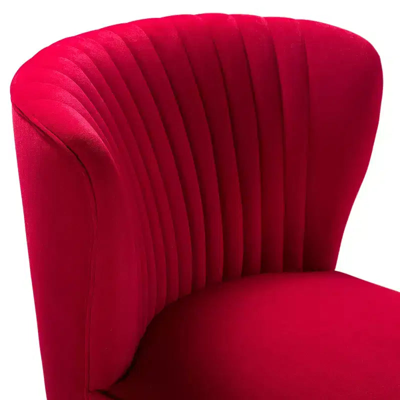 Sedia laterale Quentin Velvet Accent con seduta imbottita, confezione da 2