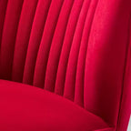 Sedia laterale Quentin Velvet Accent con seduta imbottita, confezione da 2