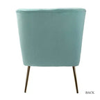Sedia laterale Quentin Velvet Accent con seduta imbottita, confezione da 2