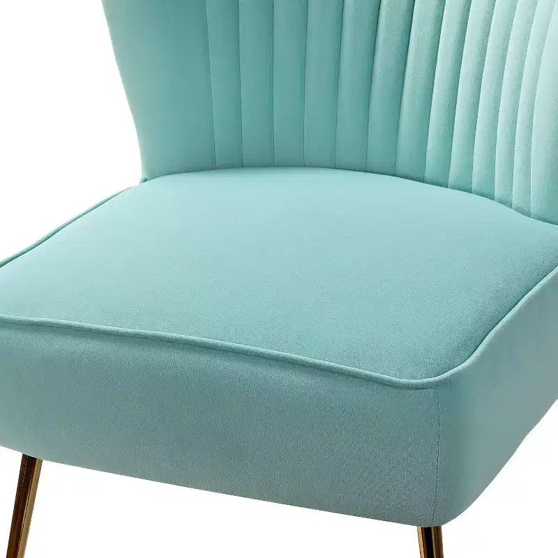 Sedia laterale Quentin Velvet Accent con seduta imbottita, confezione da 2
