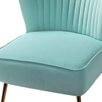 Sedia laterale Quentin Velvet Accent con seduta imbottita, confezione da 2