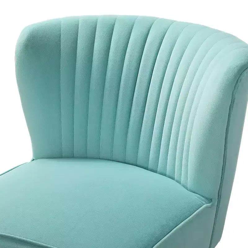 Sedia laterale Quentin Velvet Accent con seduta imbottita, confezione da 2