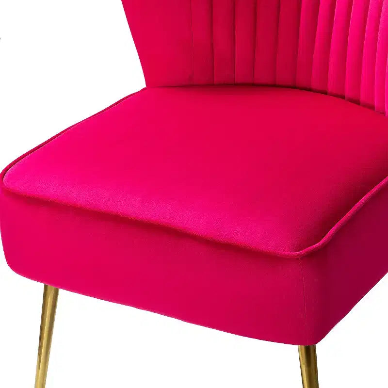 Sedia laterale Quentin Velvet Accent con seduta imbottita, confezione da 2