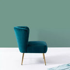 Sedia laterale Quentin Velvet Accent con seduta imbottita, confezione da 2