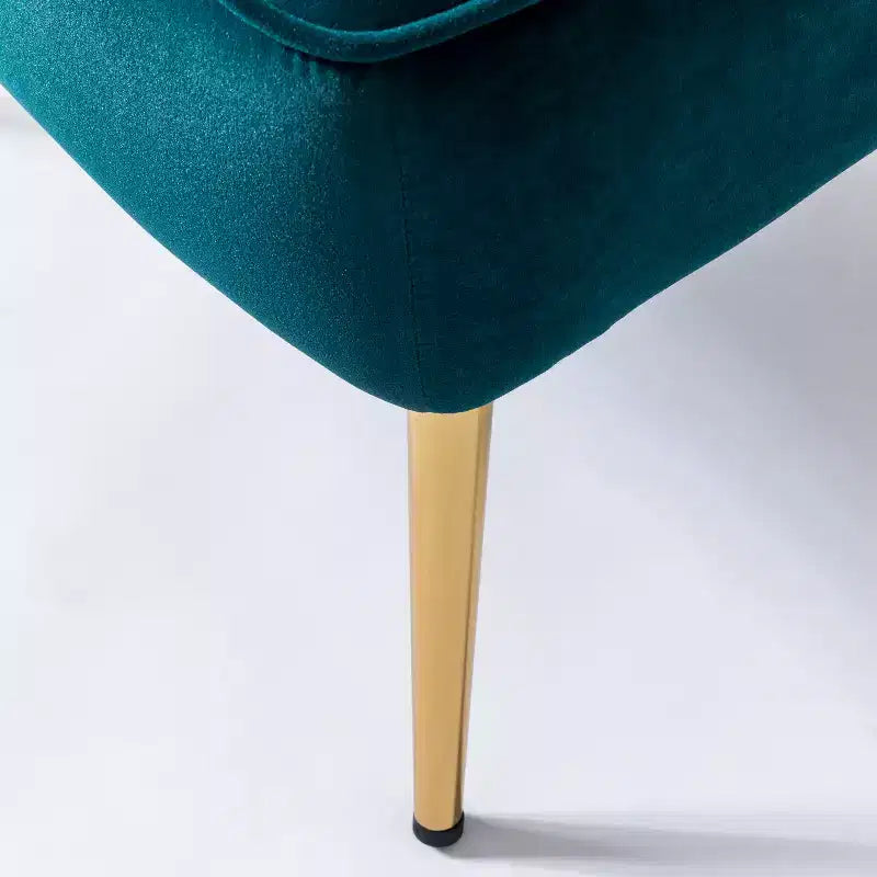 Sedia laterale Quentin Velvet Accent con seduta imbottita, confezione da 2