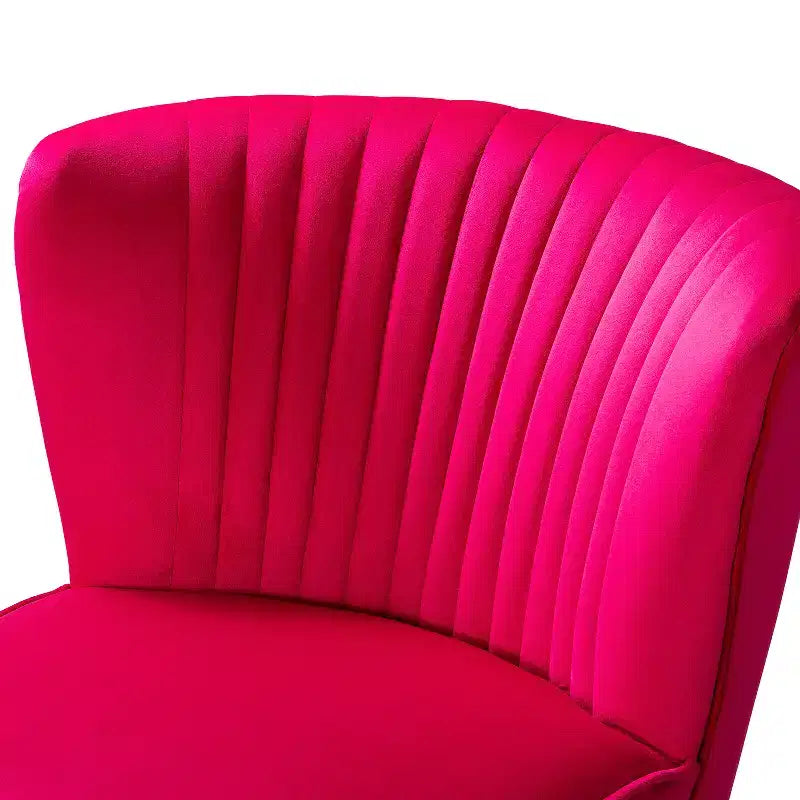 Sedia laterale Quentin Velvet Accent con seduta imbottita, confezione da 2