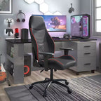 Sedia Gaming Ansar in Ecopelle con Cuciture a Rombo